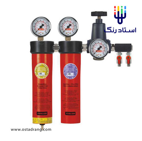 میکروفیلتر حرفه ای هوا دو سیلندر (دوقلو) ایتالکو مدل Italco Professional Air Filter AC6002